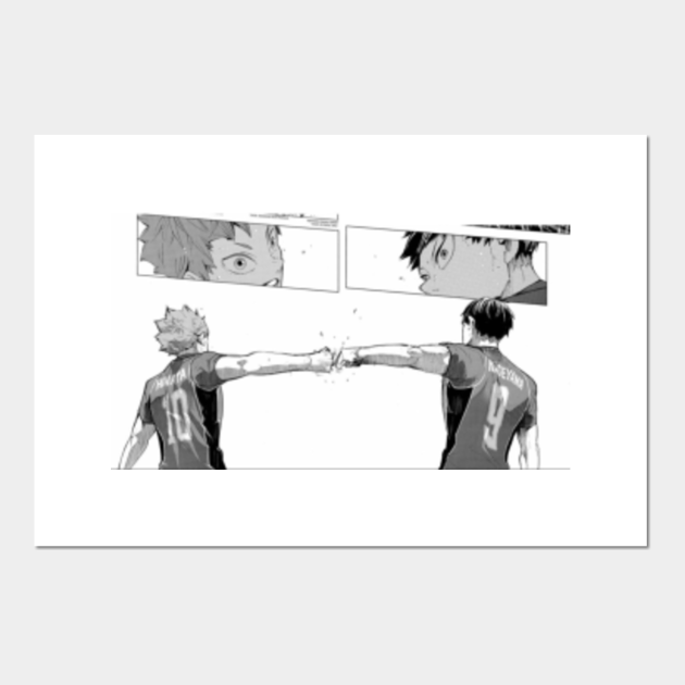 Hinata and Kageyama Haikyuu Manga Panel Haikyuu Manga Posters and